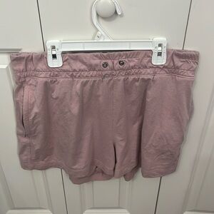 Pink stretchy shorts